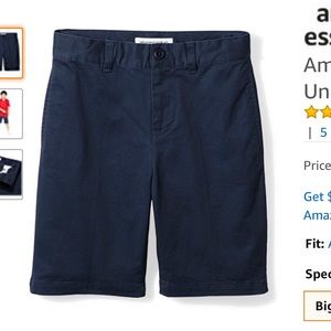 Amazon Essentials 14 Boys Navy Uniform Khaki Short